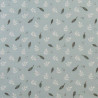 Algodón estampado WIZOU Cielo gris / Ciruela